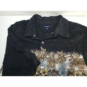 Croft & Barrow Shirt Mens Medium Hawaiian Short Sleeve Button Up